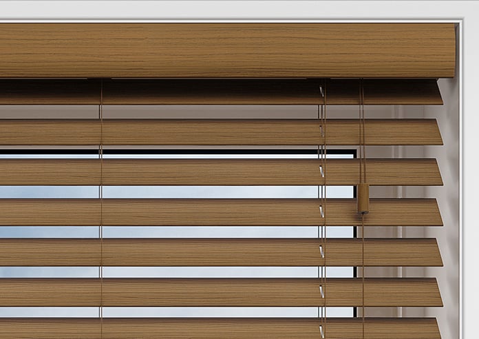 Ecowood, Honey Teak Fine Grain - Motorised Venetian Blind - Image 8